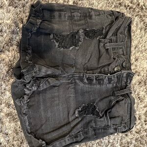 Mudd High-Rise Black Denim Shorts